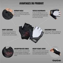 GripGrab ProGel Gepolsterter Kurzfinger Handschuhe - White 29 GripGrab ProGel Gepolsterter Kurzfinger Handschuhe - White -Gripgrab gripgrab progel padded short finger gloves white 6 1200250