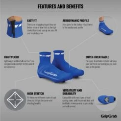 GripGrab RaceAero Leichter Lycra Überschuhe - Blue -Gripgrab gripgrab raceaero lightweight lycra shoe covers blue 12 1200719