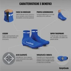 GripGrab RaceAero Leichter Lycra Überschuhe - Blue -Gripgrab gripgrab raceaero lightweight lycra shoe covers blue 16 1200718