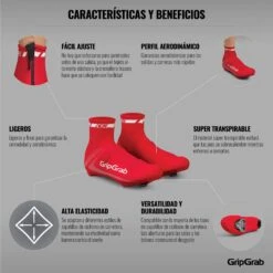 GripGrab RaceAero Leichter Lycra Überschuhe - Red -Gripgrab gripgrab raceaero lightweight lycra shoe covers red 15 1200687