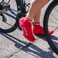 GripGrab RaceAero Leichter Lycra Überschuhe - Red -Gripgrab gripgrab raceaero lightweight lycra shoe covers red 6 1200691
