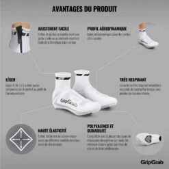 GripGrab RaceAero Leichter Lycra Überschuhe - White -Gripgrab gripgrab raceaero lightweight lycra shoe covers white 1 1200679