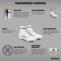 GripGrab RaceAero Leichter Lycra Überschuhe - White -Gripgrab gripgrab raceaero lightweight lycra shoe covers white 18 1200678