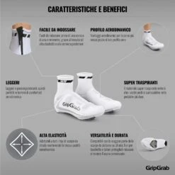 GripGrab RaceAero Leichter Lycra Überschuhe - White -Gripgrab gripgrab raceaero lightweight lycra shoe covers white 2 1200675
