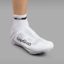 GripGrab RaceAero Leichter Lycra Überschuhe - White -Gripgrab gripgrab raceaero lightweight lycra shoe covers white 5 1200664