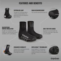 GripGrab RaceThermo X Wasserdichter Winter MTB/CX Überschuh - Schwarz -Gripgrab gripgrab racethermo x waterproof winter mtb cx shoe cover black 1 1094015