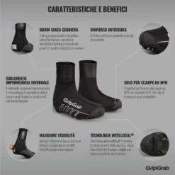 GripGrab RaceThermo X Wasserdichter Winter MTB/CX Überschuh - Schwarz -Gripgrab gripgrab racethermo x waterproof winter mtb cx shoe cover black 4 1094018