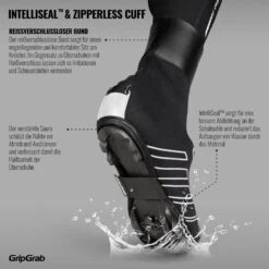 GripGrab RaceThermo X Wasserdichter Winter MTB/CX Überschuh - Schwarz -Gripgrab gripgrab racethermo x waterproof winter mtb cx shoe cover black 6 1094020