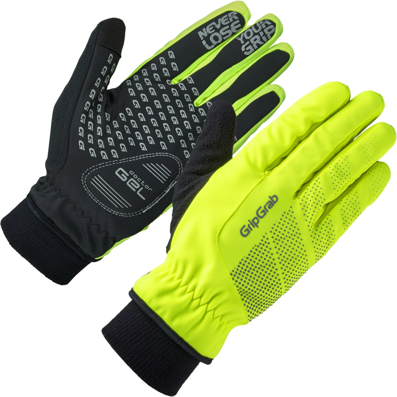 GripGrab Ride Hi-Vis Winddichter Winter Handschuhe - Yellow Hi-Vis 3 GripGrab Ride Hi-Vis Winddichter Winter Handschuhe - Yellow Hi-Vis
