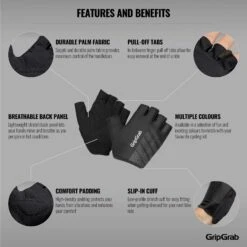 GripGrab Ride Leichte Gepolsterte Kurzfinger Handschuhe - Black 27 GripGrab Ride Leichte Gepolsterte Kurzfinger Handschuhe - Black -Gripgrab gripgrab ride lightweight padded gloves black 2 1200867