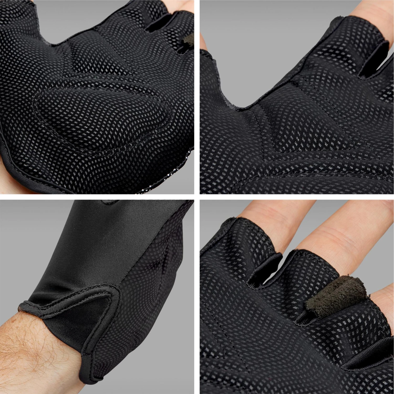 GripGrab Ride Leichte Gepolsterte Kurzfinger Handschuhe - Black 4 GripGrab Ride Leichte Gepolsterte Kurzfinger Handschuhe - Black – Bild 2