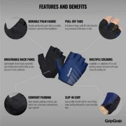 GripGrab Ride Leichte Gepolsterte Kurzfinger Handschuhe - Navy Blue 30 GripGrab Ride Leichte Gepolsterte Kurzfinger Handschuhe - Navy Blue -Gripgrab gripgrab ride lightweight padded gloves navy blue 2 1200851