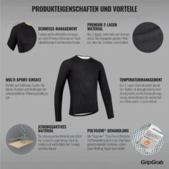 GripGrab Ride Thermal Langärmeliges Unterhemd - 3er Pack - Black 40 GripGrab Ride Thermal Langärmeliges Unterhemd - 3er Pack - Black -Gripgrab gripgrab ride thermal long sleeve base layer black 4 1094993 1