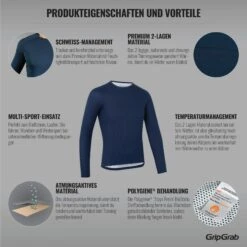 GripGrab Ride Thermal Langärmeliges Unterhemd - Navy Blue 25 GripGrab Ride Thermal Langärmeliges Unterhemd - Navy Blue -Gripgrab gripgrab ride thermal long sleeve base layer navy blue 4 1095005
