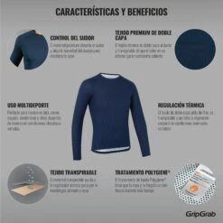 GripGrab Ride Thermal Langärmeliges Unterhemd - Navy Blue 26 GripGrab Ride Thermal Langärmeliges Unterhemd - Navy Blue -Gripgrab gripgrab ride thermal long sleeve base layer navy blue 5 1095006