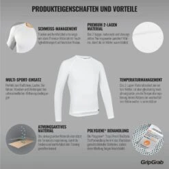GripGrab Ride Thermal Langärmeliges Unterhemd - White -Gripgrab gripgrab ride thermal long sleeve base layer white 4 1095019