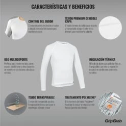 GripGrab Ride Thermal Langärmeliges Unterhemd - White -Gripgrab gripgrab ride thermal long sleeve base layer white 5 1095020