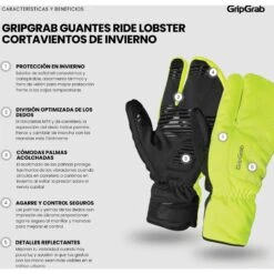 GripGrab Ride Winddichte Deep Winter Lobster Handschuhe - Yellow Hi-vis -Gripgrab gripgrab ride windproof deep winter lobster gloves yellow hi vis 9 1275623