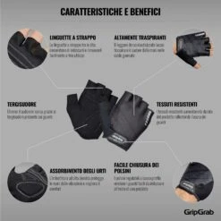 GripGrab Rouleur Gepolsterter Kurzfinger Handschuhe - Black -Gripgrab gripgrab rouleur padded short finger gloves black 1 1201130