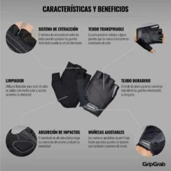 GripGrab Rouleur Gepolsterter Kurzfinger Handschuhe - Black -Gripgrab gripgrab rouleur padded short finger gloves black 18 1201126