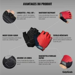 GripGrab Rouleur Gepolsterter Kurzfinger Handschuhe - Red 29 GripGrab Rouleur Gepolsterter Kurzfinger Handschuhe - Red -Gripgrab gripgrab rouleur padded short finger gloves red 6 1201179