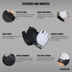 GripGrab Rouleur Gepolsterter Kurzfinger Handschuhe - White -Gripgrab gripgrab rouleur padded short finger gloves white 3 1201157