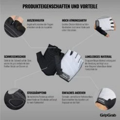 GripGrab Rouleur Gepolsterter Kurzfinger Handschuhe - White -Gripgrab gripgrab rouleur padded short finger gloves white 4 1201159