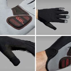 GripGrab Shark Gepolsterter Langfinger Handschuhe - Black -Gripgrab gripgrab shark padded full finger gloves black 8 1201347