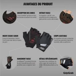 GripGrab SuperGel Gepolsterter Kurzfinger Handschuhe - Black -Gripgrab gripgrab supergel padded short finger gloves black 5 1201737