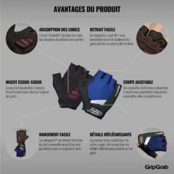 GripGrab SuperGel Gepolsterter Kurzfinger Handschuhe - Navy Blue -Gripgrab gripgrab supergel padded short finger gloves navy blue 1 1201752