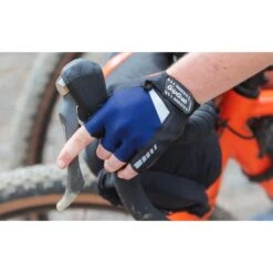 GripGrab SuperGel Gepolsterter Kurzfinger Handschuhe - Navy Blue -Gripgrab gripgrab supergel padded short finger gloves navy blue 15 1201756