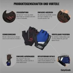 GripGrab SuperGel Gepolsterter Kurzfinger Handschuhe - Navy Blue -Gripgrab gripgrab supergel padded short finger gloves navy blue 18 1201750