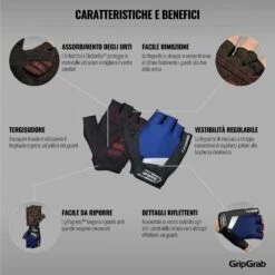 GripGrab SuperGel Gepolsterter Kurzfinger Handschuhe - Navy Blue -Gripgrab gripgrab supergel padded short finger gloves navy blue 2 1201753