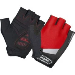 GripGrab SuperGel Gepolsterter Kurzfinger Handschuhe - Red