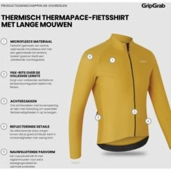 GripGrab ThermaPace Thermo Langarmtrikot - Mustard Yellow -Gripgrab gripgrab thermapace thermal long sleeve jersey mustard yellow 15 1558317