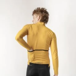 GripGrab ThermaPace Thermo Langarmtrikot - Mustard Yellow -Gripgrab gripgrab thermapace thermal long sleeve jersey mustard yellow 2 1558307