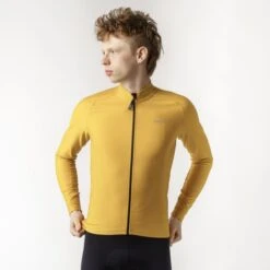 GripGrab ThermaPace Thermo Langarmtrikot - Mustard Yellow -Gripgrab gripgrab thermapace thermal long sleeve jersey mustard yellow 7 1558309