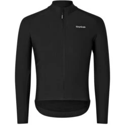GripGrab ThermaPace Thermo Langarmtrikot - Schwarz -Gripgrab gripgrab thermapace thermal long sleeve jersey olive green 13 1558388
