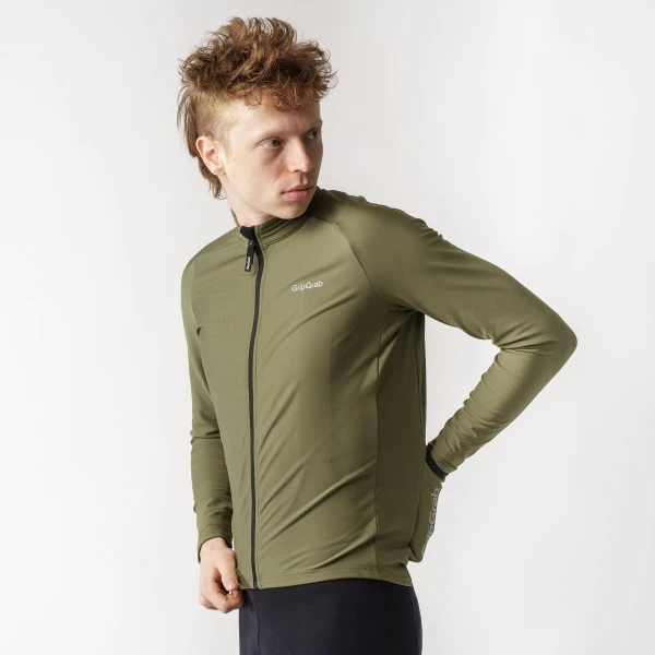 GripGrab ThermaPace Thermo Langarmtrikot - Olive Green 6 GripGrab ThermaPace Thermo Langarmtrikot - Olive Green – Bild 4