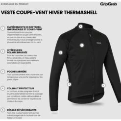 GripGrab ThermaShell Winddichte Winter Fahrradjacke - Black -Gripgrab gripgrab thermashell windproof winter jacket black 7 1558890