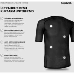 GripGrab Ultralight Mesh Kurzarm Unterhemd 2er Pack - Schwarz -Gripgrab gripgrab ultralight mesh short sleeve base layer 2 pack black11 1386375