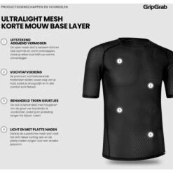 GripGrab Ultralight Mesh Kurzarm Unterhemd 2er Pack - Schwarz -Gripgrab gripgrab ultralight mesh short sleeve base layer 2 pack black3 1386367