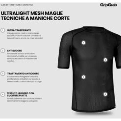 GripGrab Ultralight Mesh Kurzarm Unterhemd 2er Pack - Schwarz -Gripgrab gripgrab ultralight mesh short sleeve base layer 2 pack black5 1386369