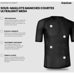 GripGrab Ultralight Mesh Kurzarm Unterhemd 2er Pack - Schwarz -Gripgrab gripgrab ultralight mesh short sleeve base layer 2 pack black7 1386371