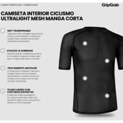 GripGrab Ultralight Mesh Kurzarm Unterhemd 2er Pack - Schwarz -Gripgrab gripgrab ultralight mesh short sleeve base layer 2 pack black9 1386373