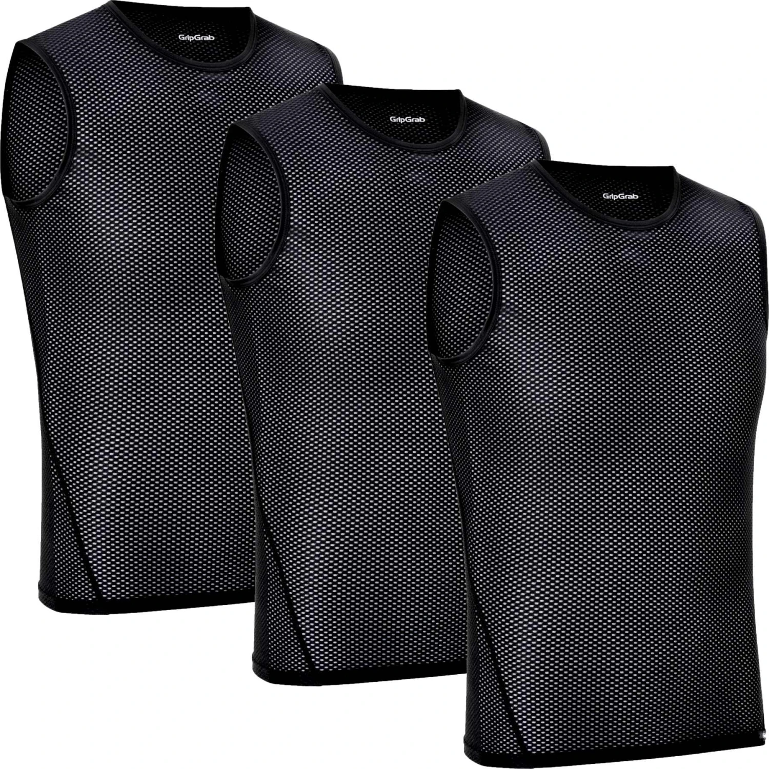 GripGrab Ultralight Mesh Unterhemd Ärmellos 3PACK - Black 3 GripGrab Ultralight Mesh Unterhemd Ärmellos 3PACK - Black