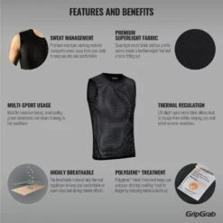GripGrab Ultralight Mesh Unterhemd Ärmellos 3PACK - Black 24 GripGrab Ultralight Mesh Unterhemd Ärmellos 3PACK - Black -Gripgrab gripgrab ultralight sleeveless mesh baselayer black 3 1094880