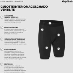 GripGrab VentiLite Gepolsterte Innenhose - Schwarz -Gripgrab gripgrab ventilite padded liner shorts black 7 1558909