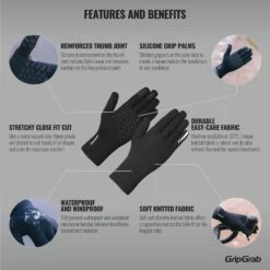 GripGrab Wasserdichter Thermal Strickhandschuh - Black -Gripgrab gripgrab waterproof knitted thermal glove black 1 1093878