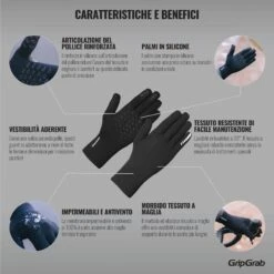 GripGrab Wasserdichter Thermal Strickhandschuh - Black -Gripgrab gripgrab waterproof knitted thermal glove black 4 1093881